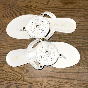 White sandals size 8